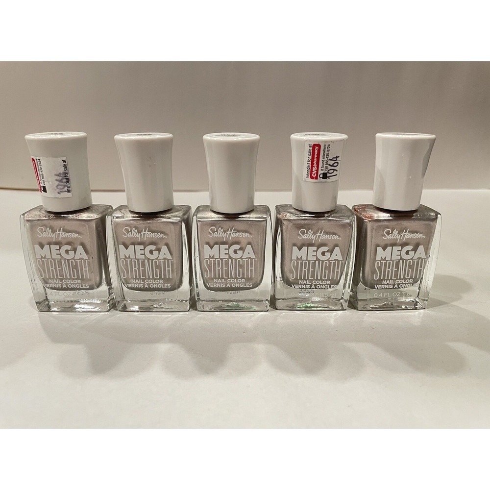 Sally Hansen Mega Strength Nail‎ Polish #058 /Keep It 100 /0.5 fl oz (Lot Of 5)